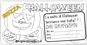 disegno per invito alla festa di Halloween