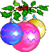 Immagine di Natale con palline colorate