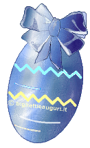Uovo decorato blu